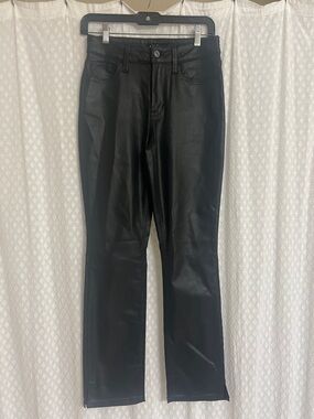 Black Faux Leather Women's Jeans - Brand Not Visible
